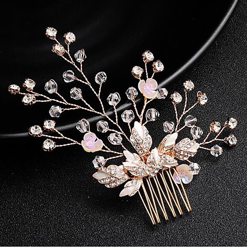 

Women's Hair Combs For Imitation Diamond Alloy Rose Gold 1pc