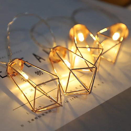 

2m String Lights 10 LEDs 1 set Warm White Decorative AA Batteries Powered