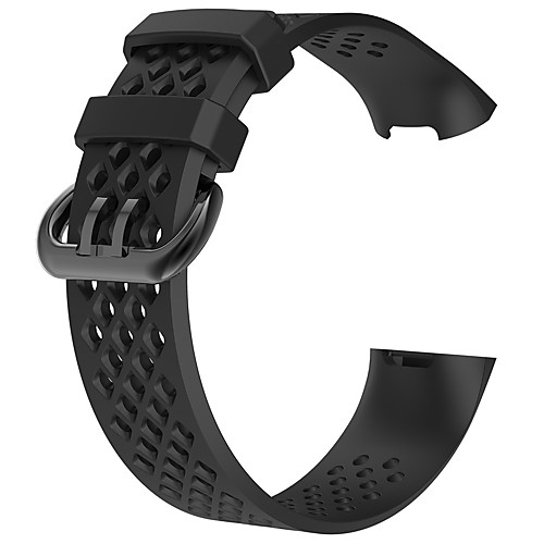 

Watch Band for Fitbit Charge 3 Fitbit Sport Band / Modern Buckle Silicone Wrist Strap