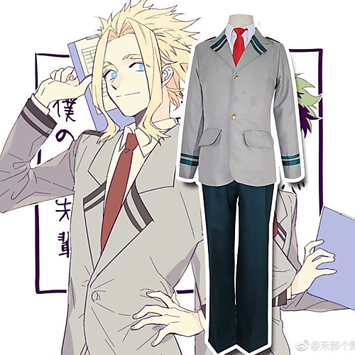 

Inspired by Cosplay My Hero Academia / Boku No Hero Midoriya Izuku Todoroki Shoto Anime Cosplay Costumes Japanese Cosplay Suits Patchwork Long Sleeve Coat Blouse Pants For Men's / Tie