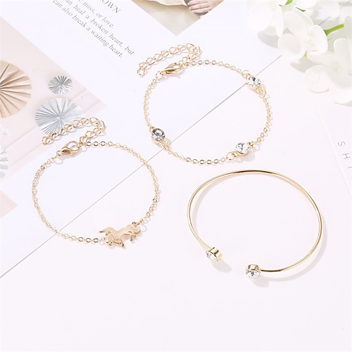 

3pcs Women's Bracelet Classic Wedding Birthday Vintage Theme European Trendy Casual / Sporty Ethnic French Alloy Bracelet Jewelry Gold / Silver For Date Festival