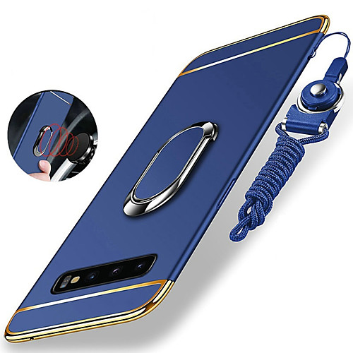 

Case For Samsung Galaxy S9 / S9 Plus / S8 Plus Shockproof / Plating / Ring Holder Back Cover Solid Colored Hard PC / Metal