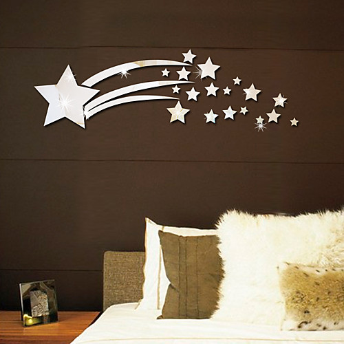 

Shining Stars 3D Mirror Wall Stickers - Mirror Wall Stickers Shapes Study Room / Office / Dining Room / Kitchen