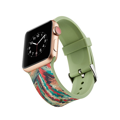 

Smartwatch Band for Apple Watch Series 5/4/3/2/1 Silicone Classic Buckle iwatch Strap
