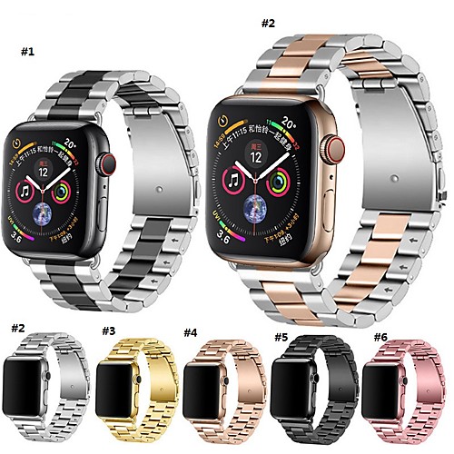 

Smart Watch Band for Apple iWatch 1 pcs Modern Buckle Stainless Steel Replacement Wrist Strap for Apple Watch Series SE / 6/5/4/3/2/1 Apple Watch Series 4 38mm 40mm 42mm 44mm