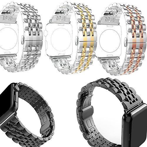 

Watch Band for Apple Watch Series 5/4/3/2/1 Apple Butterfly Buckle Stainless Steel Wrist Strap