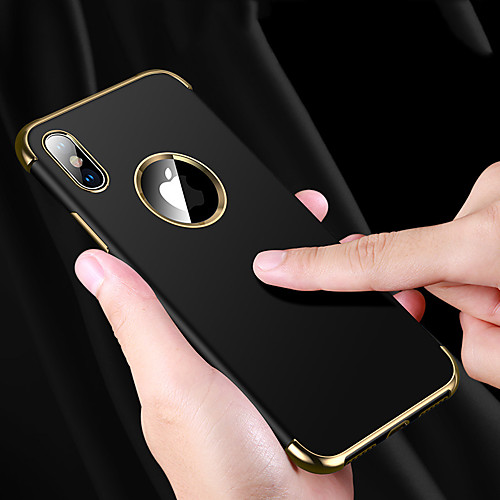 

Case For Apple iPhone XS / iPhone XR / iPhone XS Max Shockproof / Water Resistant / Plating Back Cover Solid Colored Soft TPU