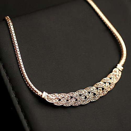 

Women's Choker Necklace Collar Necklace Pave Precious Fashion Zircon Alloy Gold Silver 45 cm Necklace Jewelry 1pc For Christmas Party Evening Formal Festival