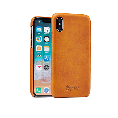 

Case For Apple iPhone XS / iPhone XR / iPhone XS Max Shockproof Back Cover Solid Colored Hard PU Leather