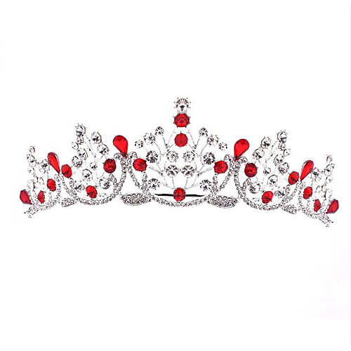 

Luxury Queen Princess Crown Alloy Tiaras with Sparkling Glitter 1pc Wedding Party Evening Bridal Headpiece