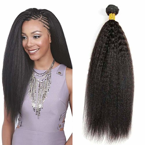 4 Bundles Brazilian Hair Kinky Straight Unprocessed Human Hair
