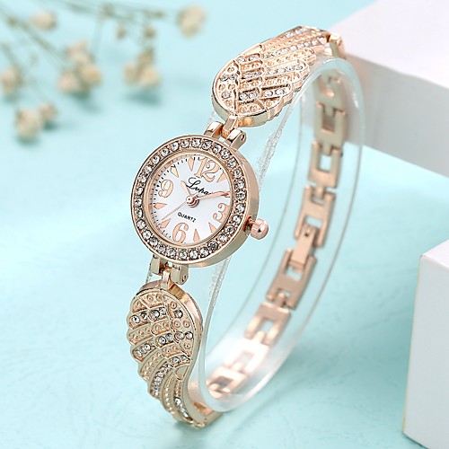 

Ladies Quartz Watches Elegant Fashion Silver Rose Gold Alloy Chinese Quartz GoldenBlack GoldenWhite Gold Casual Watch Imitation Diamond 1 pc Analog One Year Battery Life