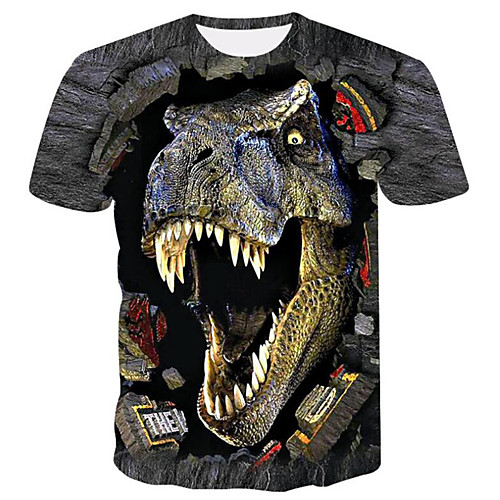 

Men's Tee T shirt Shirt 3D Print Graphic 3D Animal Plus Size Print Short Sleeve Street Tops Anime Classic & Timeless Black