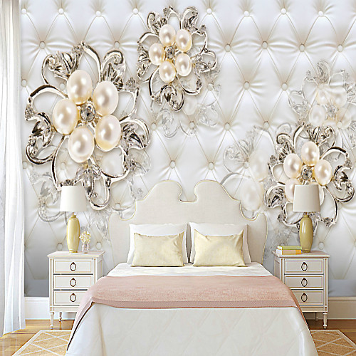 

Mural Wallpaper Wall Sticker Covering Print Adhesive Required 3D Effect Pearl Canvas Home Décor