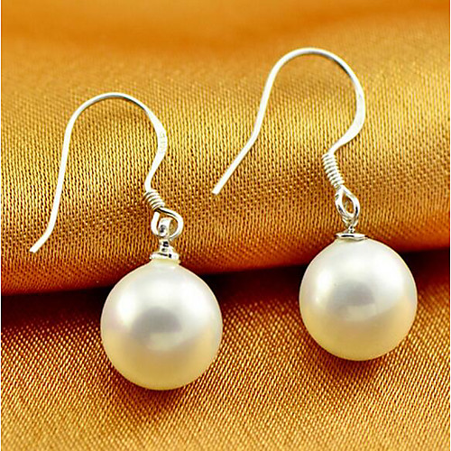 

Women's Drop Earrings Dangle Earrings Classic Stylish Simple Imitation Pearl Silver Plated Earrings Jewelry White For Daily Work 1 Pair