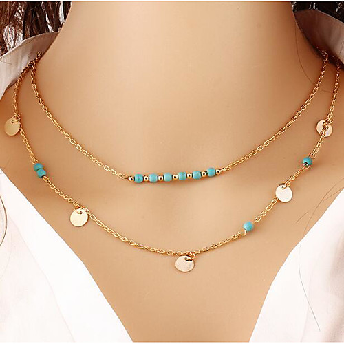 

Women's Choker Necklace Chain Necklace Layered Vintage Boho Chrome Gold 45 cm Necklace Jewelry 1pc For Daily Work / Collar Necklace / Charm Necklace / Collar Necklace