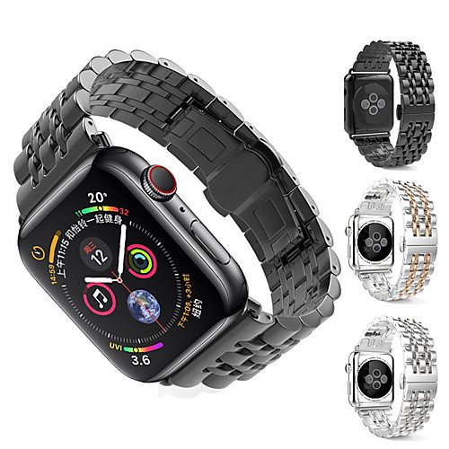 

Watch Band for Apple Watch Series 5/4/3/2/1 Apple Butterfly Buckle Stainless Steel Wrist Strap