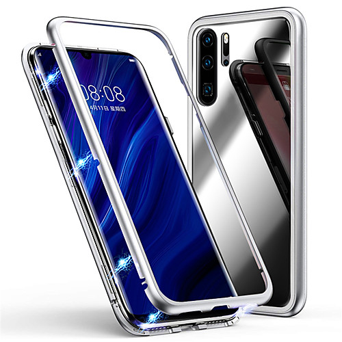 

Case For Huawei Huawei P20 / Huawei P20 Pro / Huawei P20 lite Magnetic Back Cover Solid Colored Tempered Glass / Metal