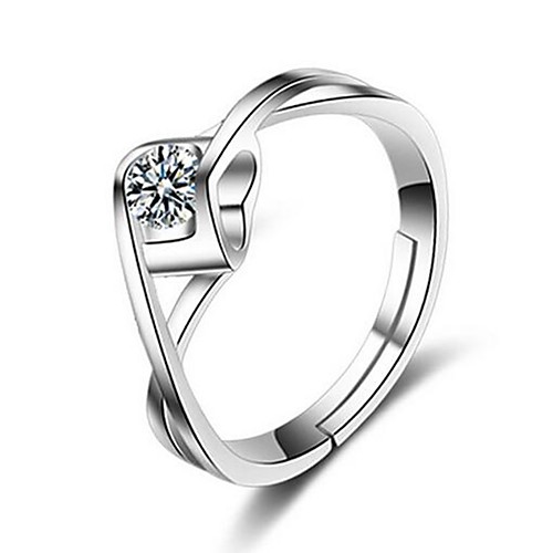 

Adjustable Ring AAA Cubic Zirconia Silver Copper Stylish 1pc Adjustable / Women's
