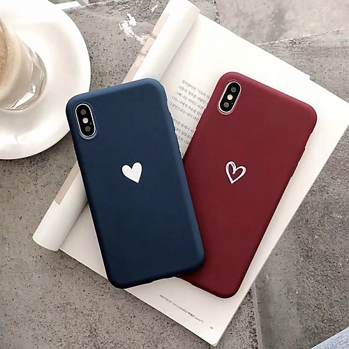 

Phone Case For Apple Back Cover Silicone iPhone XR iPhone XS iPhone XS Max iPhone X iPhone 8 Plus iPhone 8 iPhone 7 Plus iPhone 7 iPhone 6s Plus iPhone 6s Pattern Heart Soft Silicone