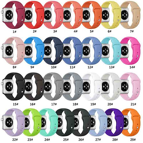 

Smart Watch Band for Apple Watch Series 5/4/3/2/1 Apple Sport Band Silicone Wrist Strap Replacement Bands Compatible with Apple Watch Band 38mm 40mm 42mm 44mm Soft Silicone