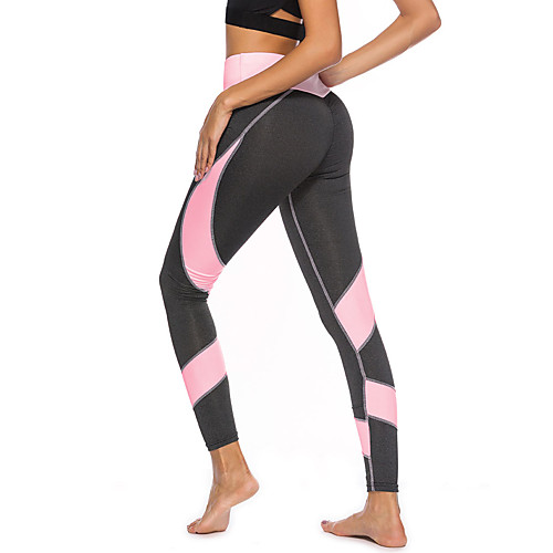 

Women's High Waist Yoga Pants Tights Leggings Tummy Control Butt Lift Moisture Wicking Solid Color Pink Fitness Gym Workout Running Winter Summer Sports Activewear High Elasticity Skinny