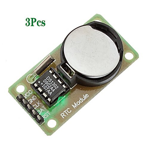 

3Pcs DS1302 Real Time Clock Module with CR2032 Button Cell