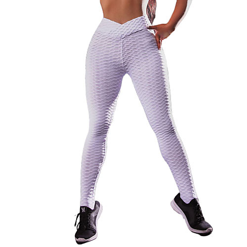 

Women's High Waist Yoga Pants Scrunch Butt Ruched Butt Lifting Tights Leggings Tummy Control Butt Lift Moisture Wicking Solid Color Yellow Red White Fitness Gym Workout Running Summer Sports / Skinny