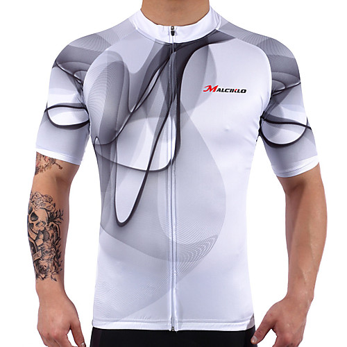 

Women's Men's Short Sleeve Cycling Jersey Summer Spandex Lycra Polyester Grey Bike Jersey Lightweight Back Pocket Sports Graphic Road Bike Cycling Clothing Apparel / Stretchy