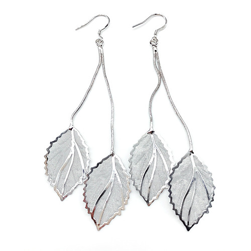

Women's Drop Earrings Leaf Stylish Earrings Jewelry Silver For Daily 1 Pair