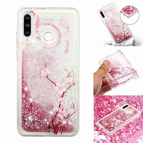 

Case For Huawei Huawei P20 / Huawei P20 Pro / Huawei P20 lite Flowing Liquid / Transparent / Pattern Back Cover Flower Soft TPU