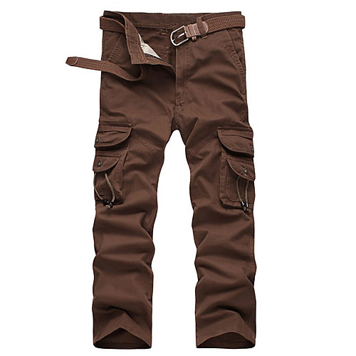 

Men's Work Pants Hiking Cargo Pants Hiking Pants Trousers Military Solid Color Winter Outdoor Ripstop Multi Pockets Durable Wear Resistance Cotton Multi Pocket Pants / Trousers Bottoms Army Green