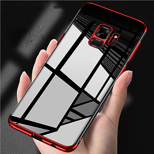 

Case For Samsung Galaxy Galaxy S10 / Galaxy S10 Plus Plating / Transparent Back Cover Transparent Soft TPU