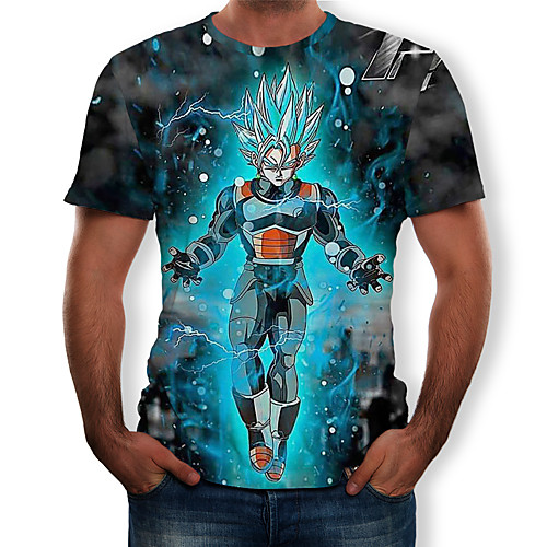 

Inspired by Dragon Ball Cosplay T-shirt Terylene 3D T-shirt For Men's