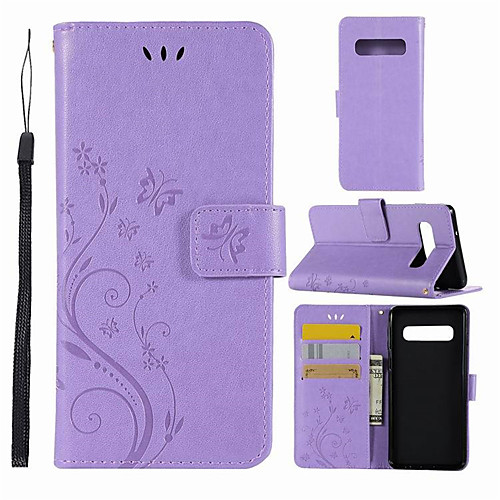 

Case For Samsung Galaxy S9 / S9 Plus / S8 Plus Wallet / Card Holder / Flip Full Body Cases Butterfly Hard PU Leather