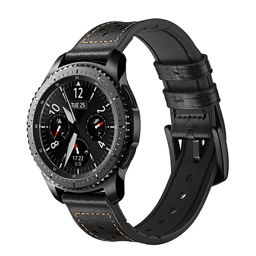 

Watch Band for Gear S3 Frontier Samsung Galaxy Modern Buckle Genuine Leather Wrist Strap