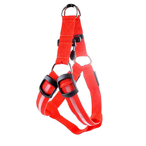 

Dog Training Light Up Harness Trainer LED Lights Adjustable / Retractable Batteries Included Strobe / Flashing Vest LED Lights Flashing Stripes Classic Polyester Terylene Husky Labrador Alaskan