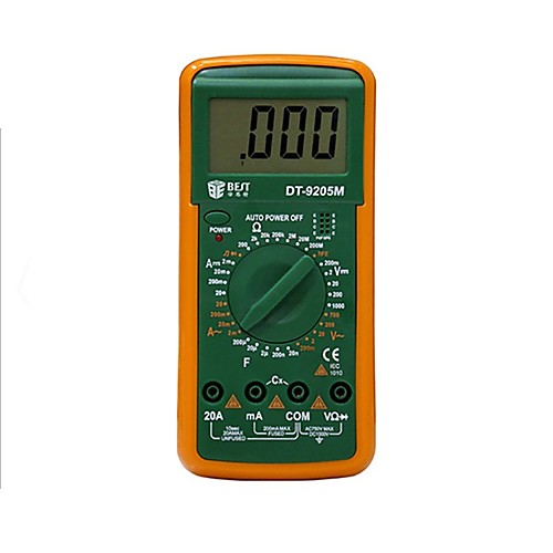 

BEST 9205M Professional LCD Digital Multimeter Voltmeter Ohmmeter Ammeter Tester With buzzer Tester Meter VS DT830B RM101 DT9205