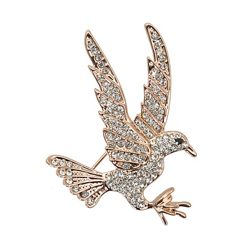 

Men's Women's Brooches Eagle Rhinestone Brooch Jewelry Gold For Daily