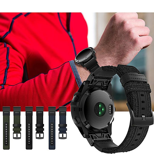

Ремешок для часов для vivomove HR / Vivoactive 3 Garmin Спортивный ремешок Кожа / Нейлон Повязка на запястье