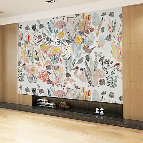 

Mural Wallpaper Wall Sticker Covering Print Adhesive Required Bird Floral Flower Canvas Home Décor