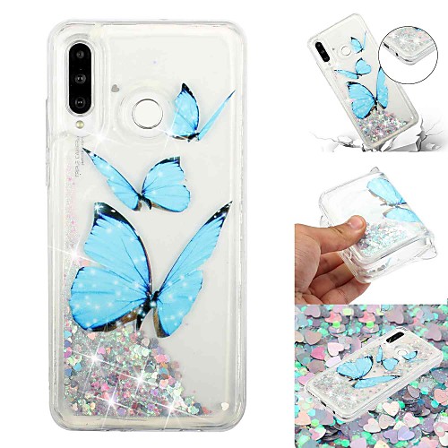 

Case For Huawei Huawei P20 / Huawei P20 Pro / Huawei P20 lite Flowing Liquid / Transparent / Pattern Back Cover Butterfly Soft TPU