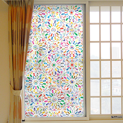 

Window Film & Stickers Decoration Contemporary Geometric PVC(PolyVinyl Chloride) Window Sticker / Anti-Glare