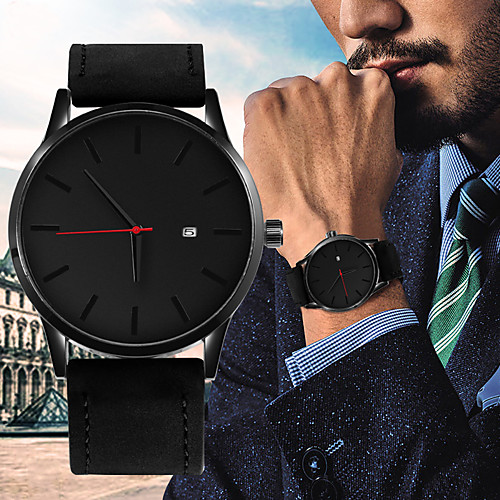 

Men's Sport Watch Quartz Leather Black / Brown 30 m Calendar / date / day New Design Casual Watch Analog Casual Fashion - Black Black / Brown Brown One Year Battery Life