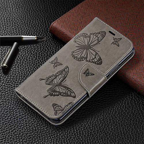 

Case For Huawei Huawei Honor 8A / Huawei Honor 7A / Huawei Honor 7C(Enjoy 8) Wallet / Card Holder / with Stand Full Body Cases Solid Colored / Butterfly Hard PU Leather