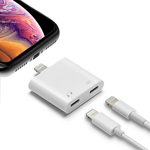 

2 in 1 For lightning Double Jack Earphone Aux IOS 9/10/11/12 For iPhone XS Max X 8 7Plus Dual Headphone Audio Charge Adapter