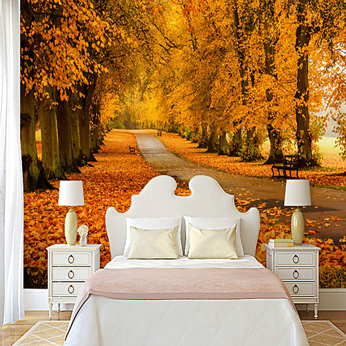 

Mural Wallpaper Wall Sticker Covering Print Adhesive Required Autumn Tree Path Canvas Home Décor