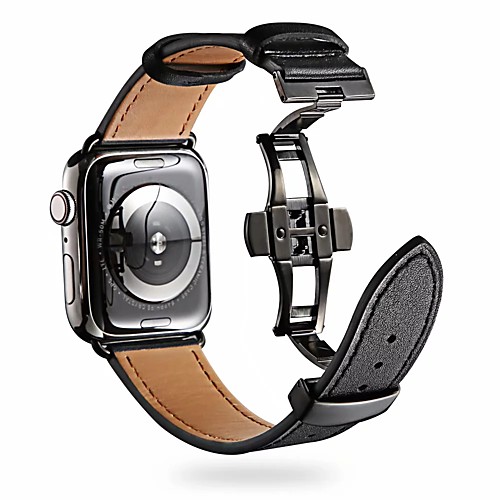 

Smart Watch Band for Apple iWatch 1 pcs Classic Buckle Genuine Leather Replacement Wrist Strap for Apple Watch Series SE / 6/5/4/3/2/1 38mm 40mm 42mm 44mm