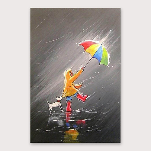 

Nursery Oil Painting Hand Painted Vertical Abstract Modern Stretched Canvas