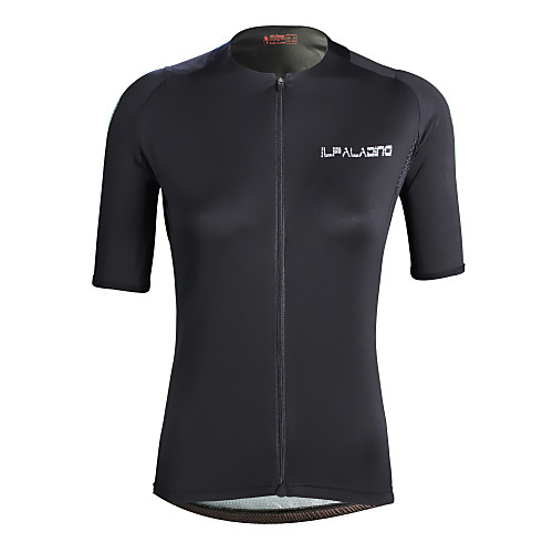 

ILPALADINO Women's Short Sleeve Cycling Jersey Elastane Black Solid Color Bike Jersey Top Road Bike Cycling UV Resistant Quick Dry Moisture Wicking Sports Clothing Apparel / Back Pocket